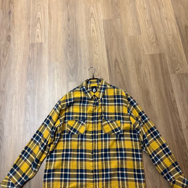 블랙아웃 플란넬 셔츠 m