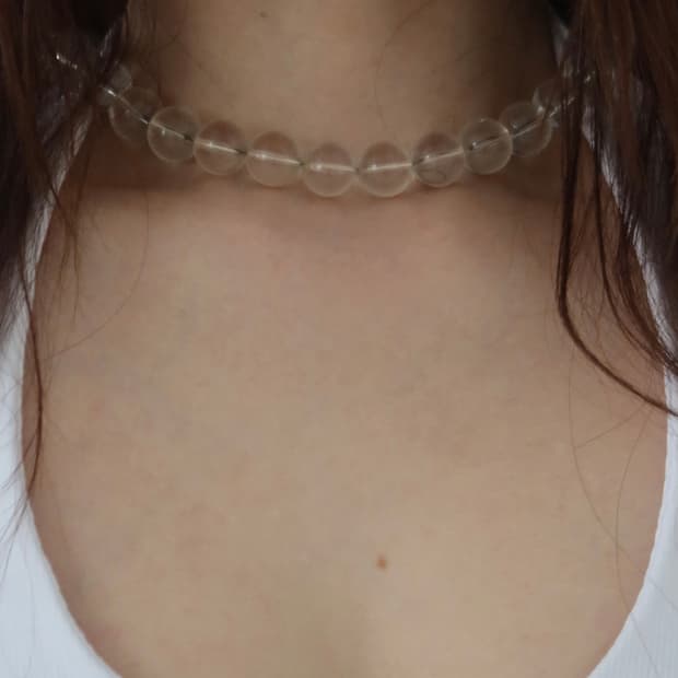 clear beads necklace