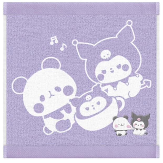 산리오 쿠로미 양면 수건 25cm