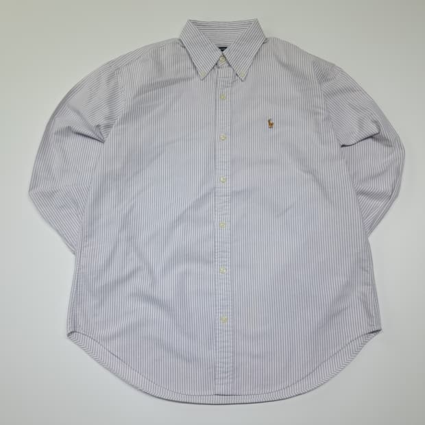 CK135 XL 폴로 90s 홍콩판 라벤더 스트라이프 오버핏 셔츠 남방