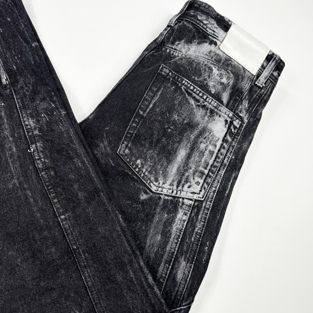 VTG 빈티지 흑청 워크 페인팅 데님 팬츠 (30인치)