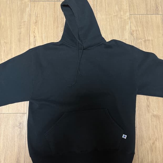 빈티지 러셀 후드티 블랙