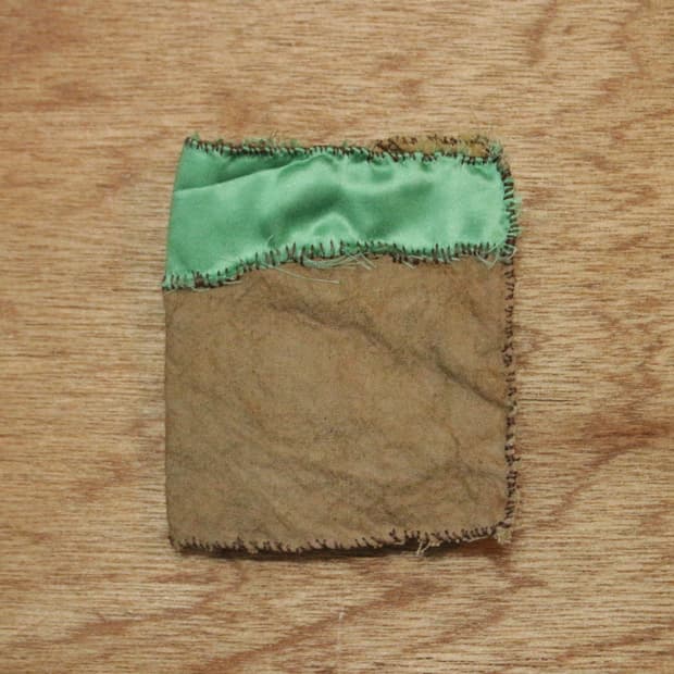 명주 손바느질 지갑