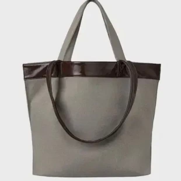 솔티페블 LEATHER EDGE CANVAS BAG