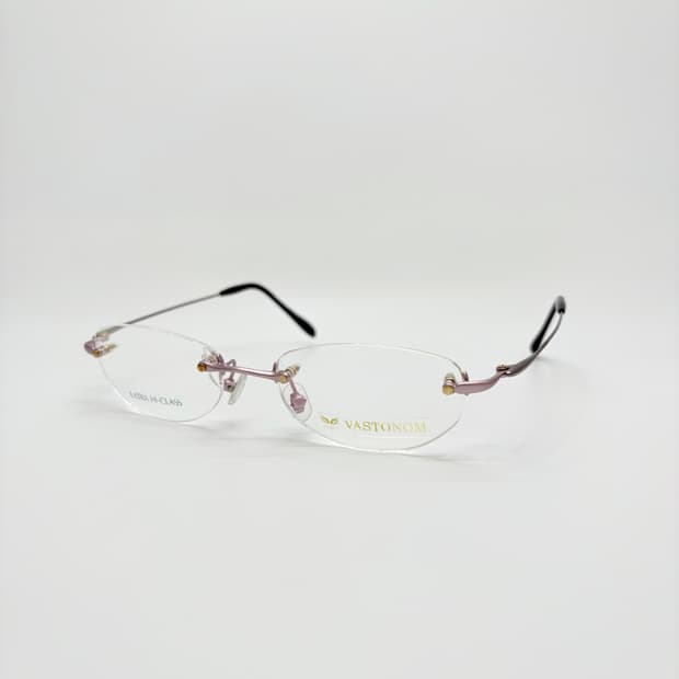 VASTONOM 티타늄 핑크 오벌 무테