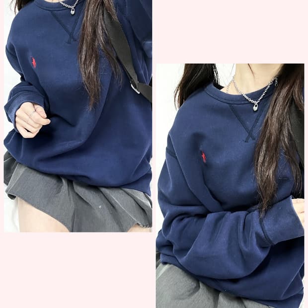 폴로 신형 네이비 맨투맨