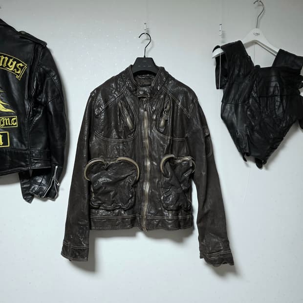 23ss dolce & gabana leather jacket