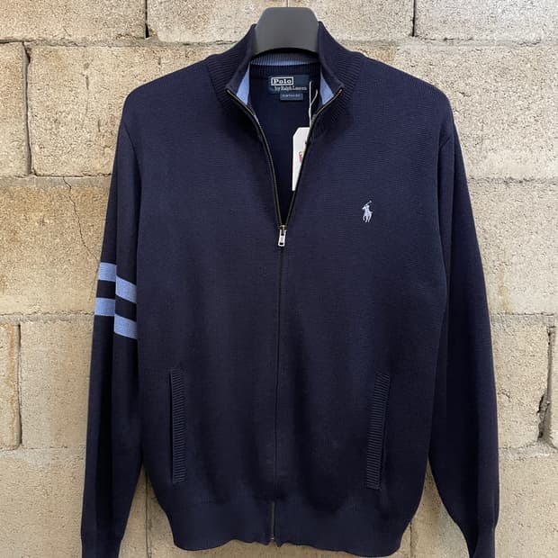 폴로 랄프로렌 네이비 니트 집업 