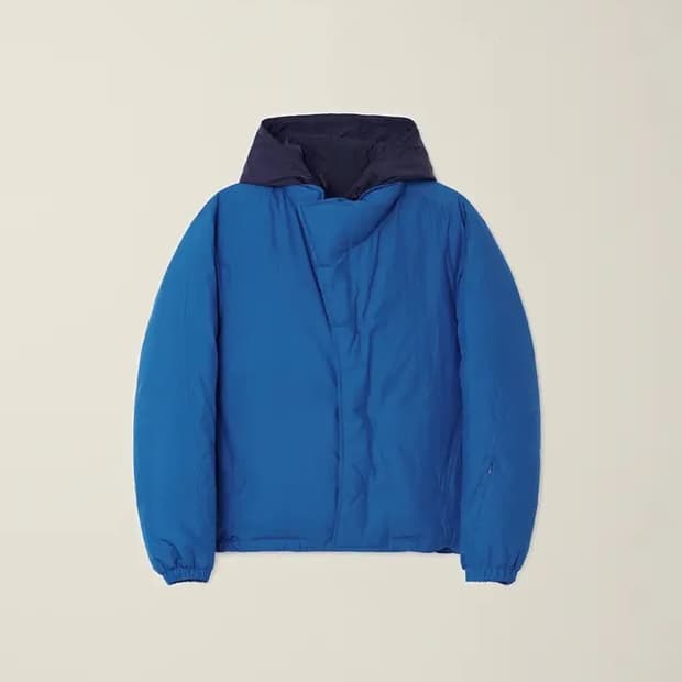 EE 패딩 shrunken puffer down parka blue L