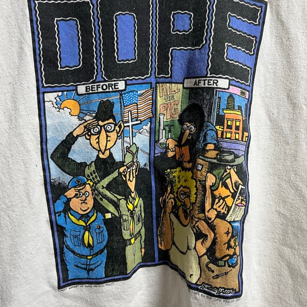 1985 Dope 프릭브라더스 코믹 티셔츠