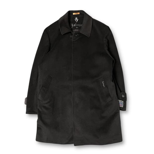 소로지오 블랙 히든버튼 캐시미어 코트 2XL