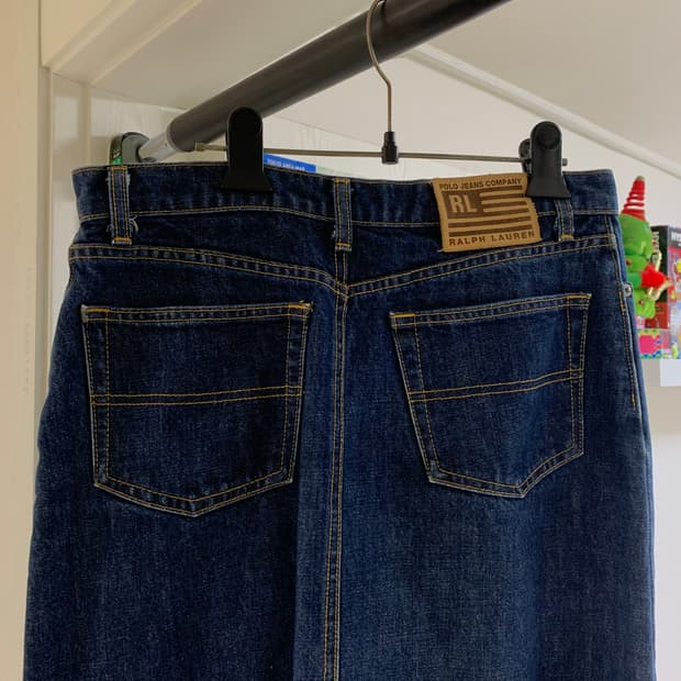 폴로 랄프로렌 데님 미디스커트 팔아요