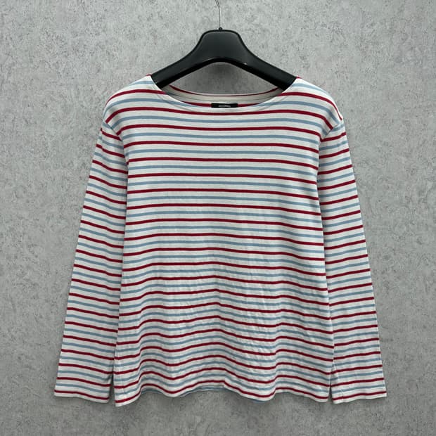 100 빔즈 남자 스트라이프 롱슬리브 긴팔 티셔츠