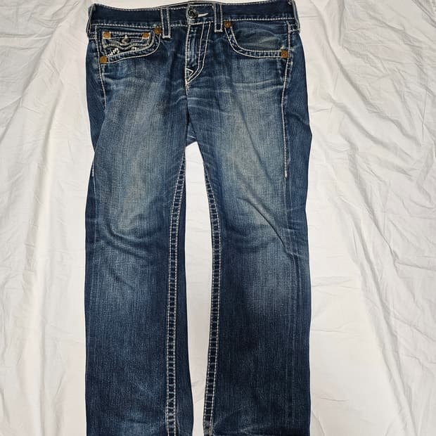 트루릴리젼 스트레이트 핏 데님 팬츠 32