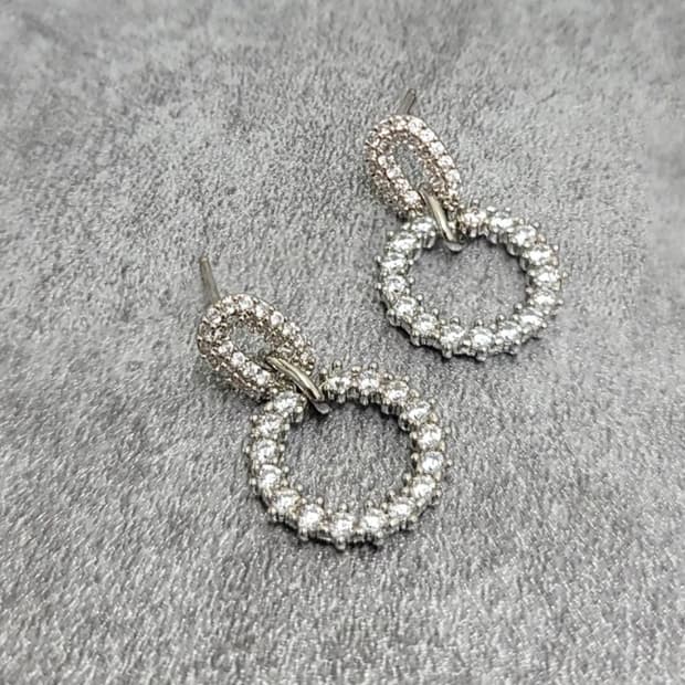pave setting earrings 