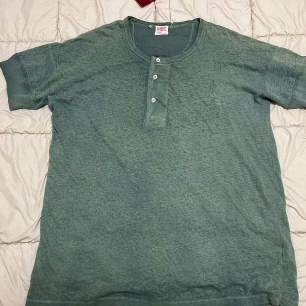 리바이스빈티지클로딩 LVC 선셋 선페이딩 반팔 헨리넥 XL사이즈