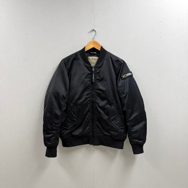 공용 90 S / 내셔널지오그래픽 와펜 항공점퍼 블랙