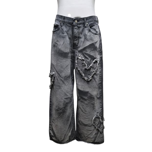 언유즈드 랩 하트로고 데님팬츠 / 남성 팬츠