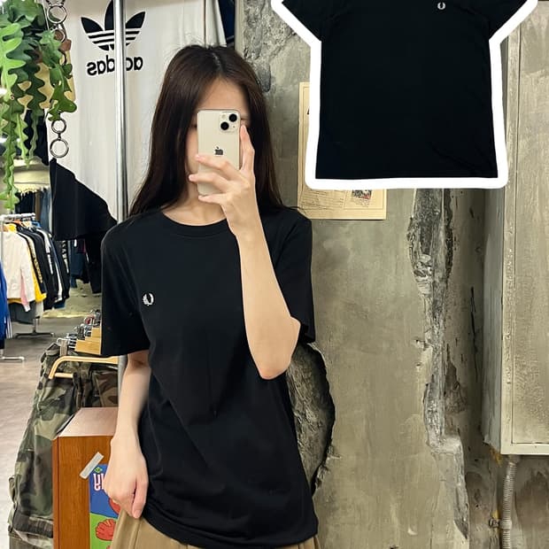 프레드페리 반팔티 블랙 M #csz703