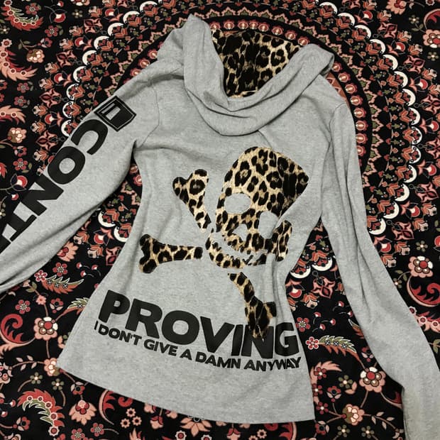 SHAKE SHAKE leopard skull hoodie
