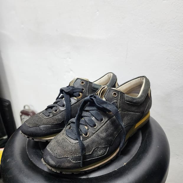 랑방 블랙 글리터 스니커즈 