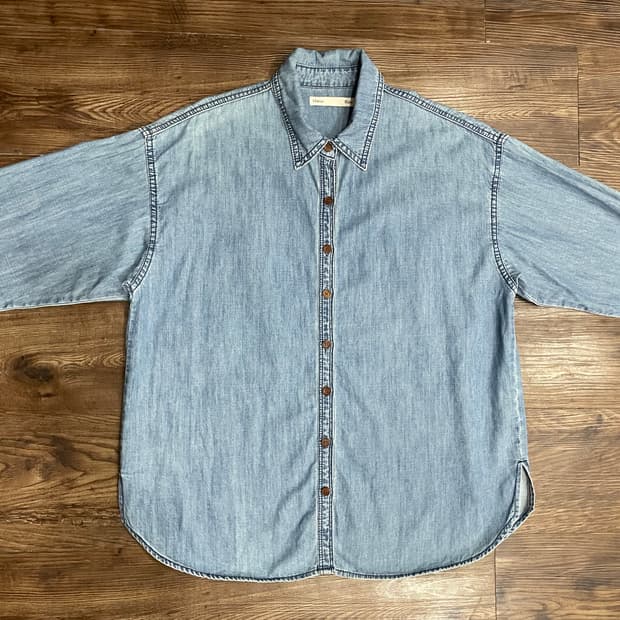 마뗑킴 워시드 오버핏 데님 셔츠