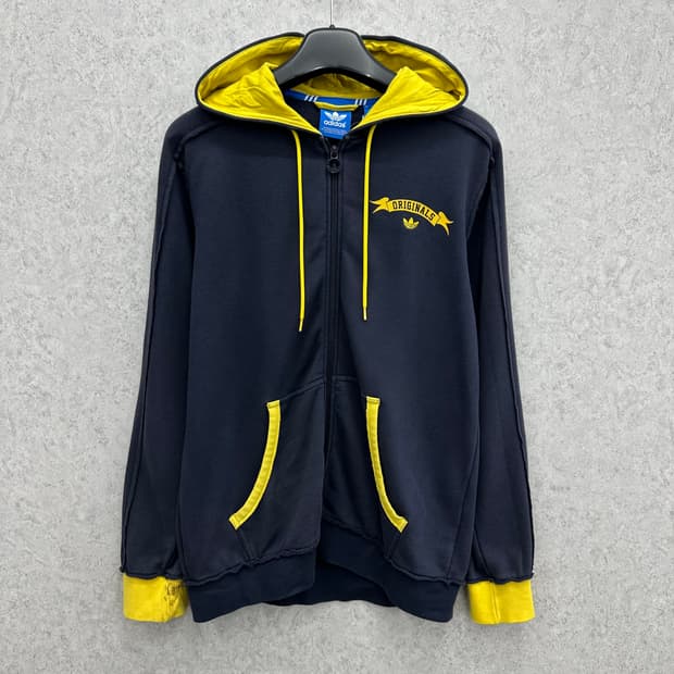 100 아디다스 남자 대장급 빅로고 후드집업