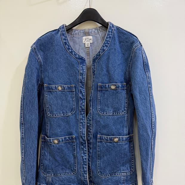 J.Crew 제이크루 데님 노카라 자켓(정품)