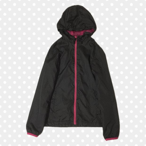 빈티지 스포티 블랙 도트 바람막이