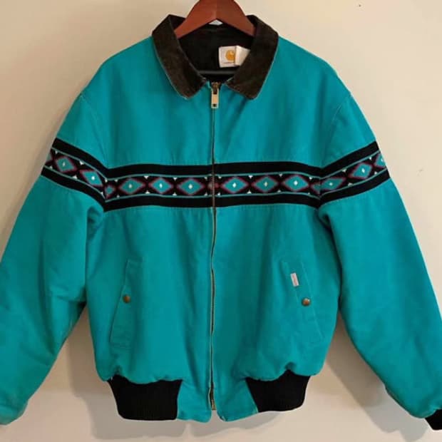 90s 칼하트 나바호 아즈텍 산타페자켓 L