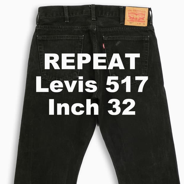 빈티지 리바이스 517 흑청 블랙진 32 인치 LV5173387