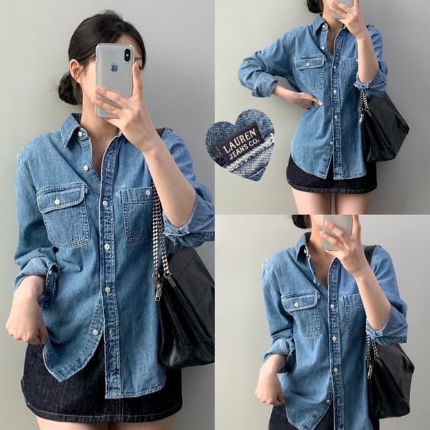 폴로 데님 셔츠