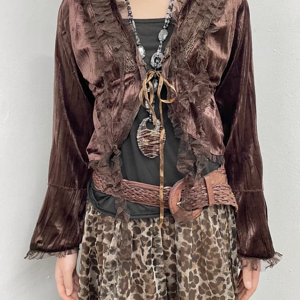 페어리 레이스 디테일 볼레로 탑