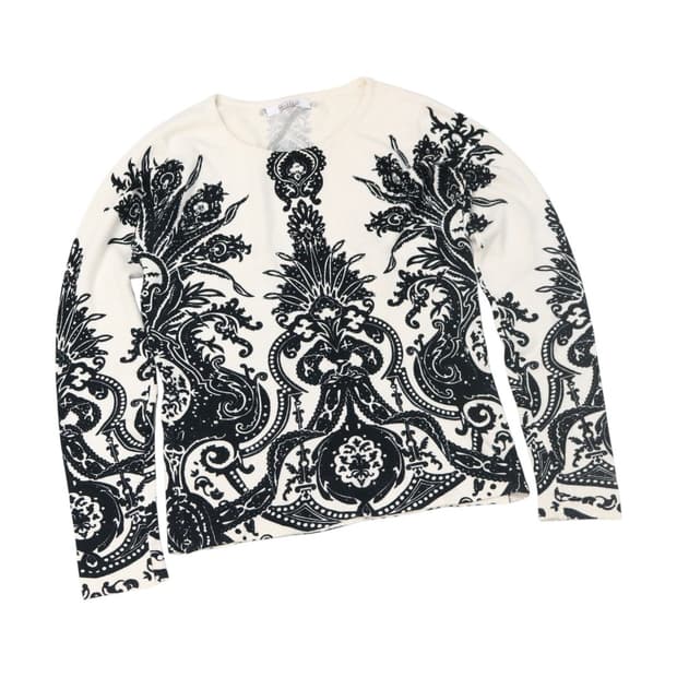 oeina 모이나 빈티지 블랙 에스닉 패턴 니트 스웨터