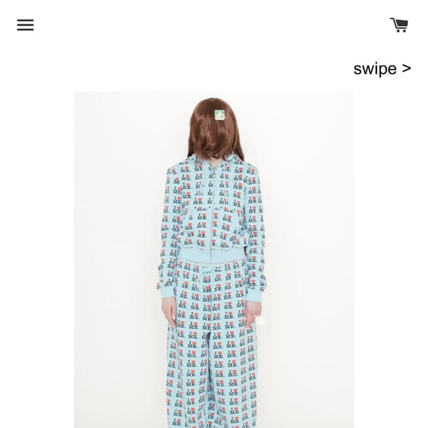 애슐리 윌리엄즈 아이러브미 크롭 후드집업 베이비 블루