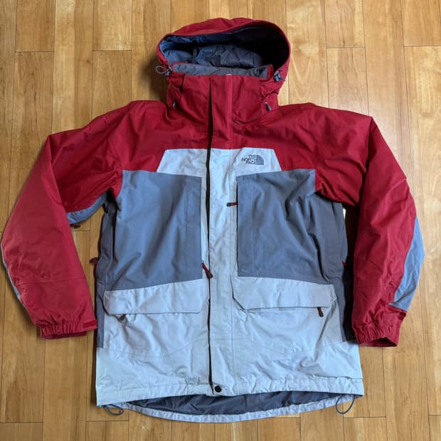 노스페이스 하이벤트 스키 자켓 레드/그레이 US L