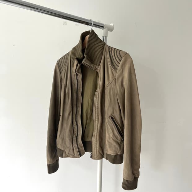 Diesel Ash khaki leather jacket