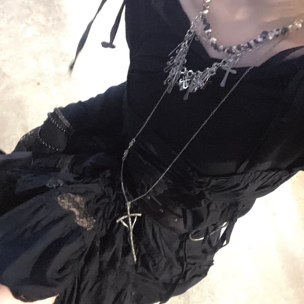 00s 시스루 크롭 후드 레이어드롱슬리브 아카이브다크웨어헬무트랭릭깔