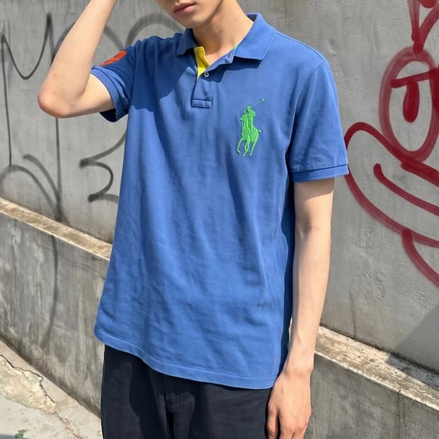 L/ 폴로랄프로렌 넘버3 빅포니 피케반팔