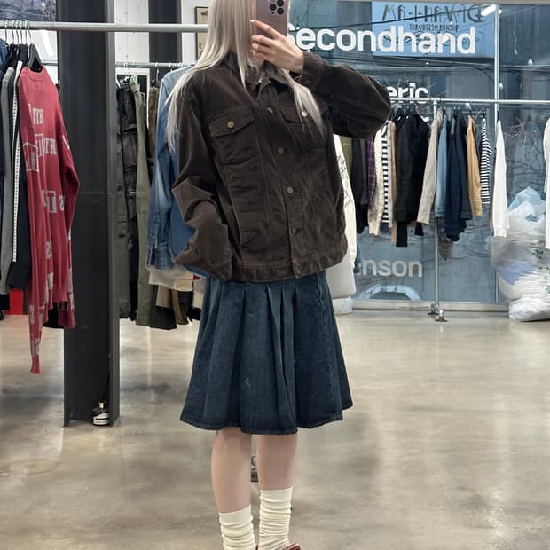 캘빈클라인 코듀로이 트러커 자켓