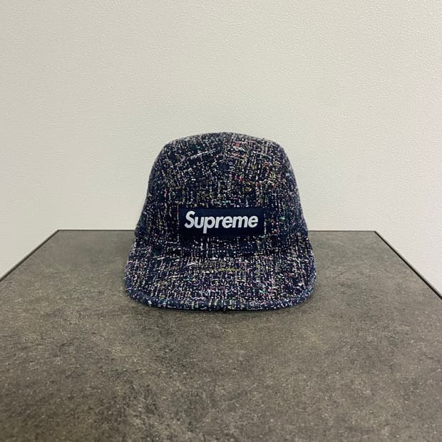 (OS) 슈프림 박스로고 캠프캡 모자 인디고 데님