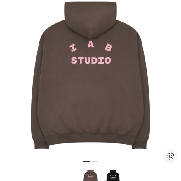 (새상품)아이앱 스튜디오 후드 초코 2XL 하라주쿠 한정