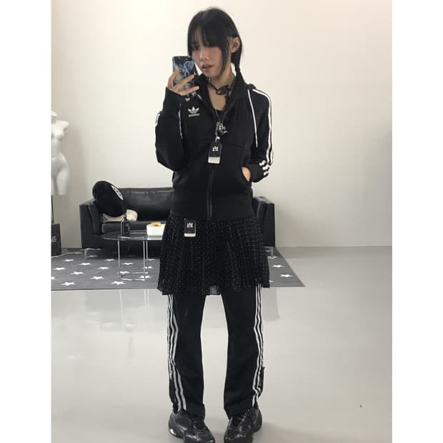 Adidas Black Pocket Girl Codiset(3pc)