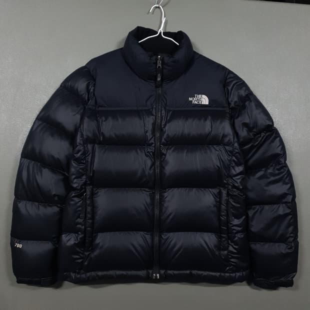 여성 85 (M) 노스페이스 700필 눕시 구스다운 푸퍼 패딩 점퍼 블랙