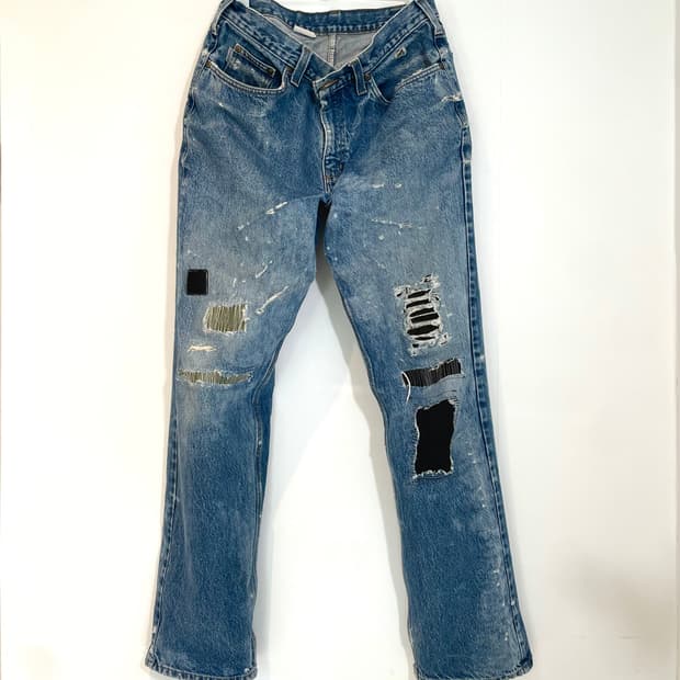 GM Atelier-Battleworn Ripped Denim