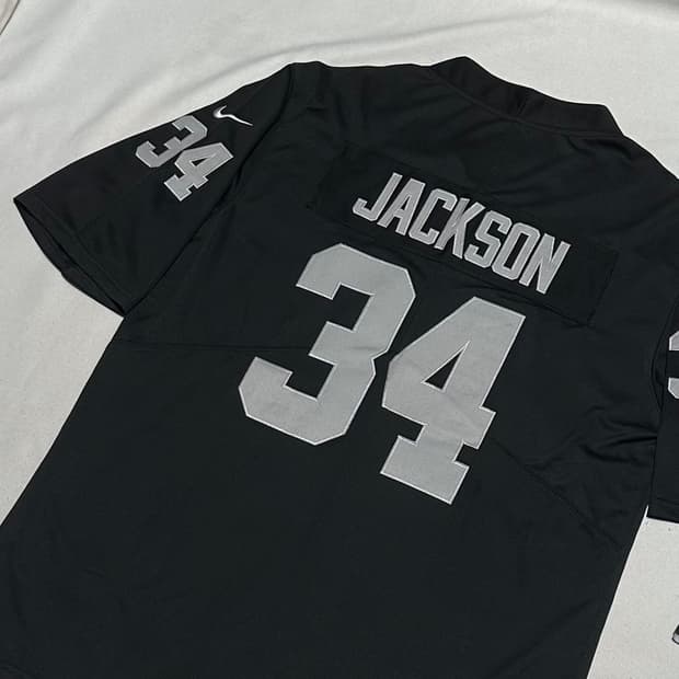 XL 나이키 NFL 레이더스 보 잭슨 블랙 져지