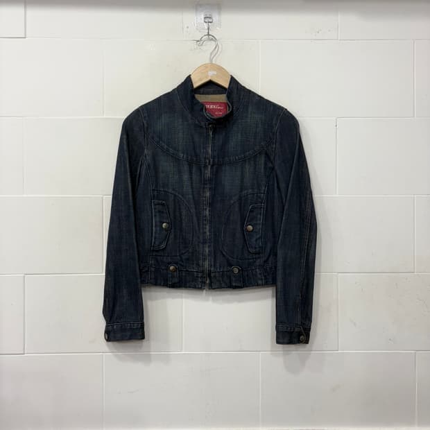 빈티지 icekeki 크롭 데님자켓
