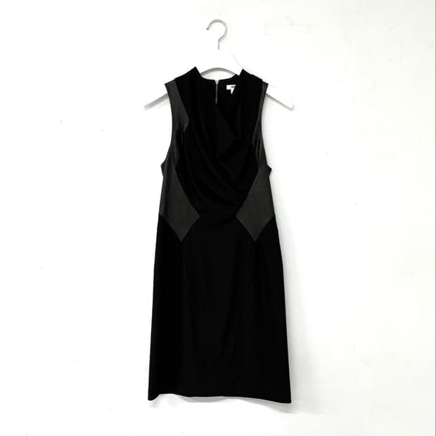 Helmut Lang Side Leather Mini Dress