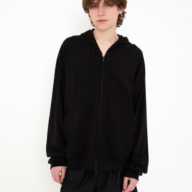 261 LIGHTWEIGHT ZIP HOODIE (BLACK)