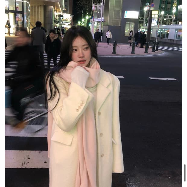 Leeds 리즈 로아 부클 롱 코트(아이보리)